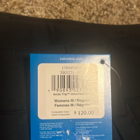 NWT Columbia women’s med attic trip Omni heat pant. Black - Picture 3 of 6